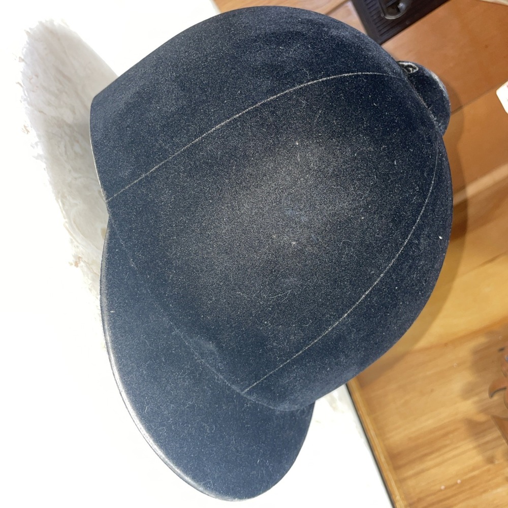 Vintage Black‎ Velvet International Hunt Cap Horse Riding Helmet Size 7
